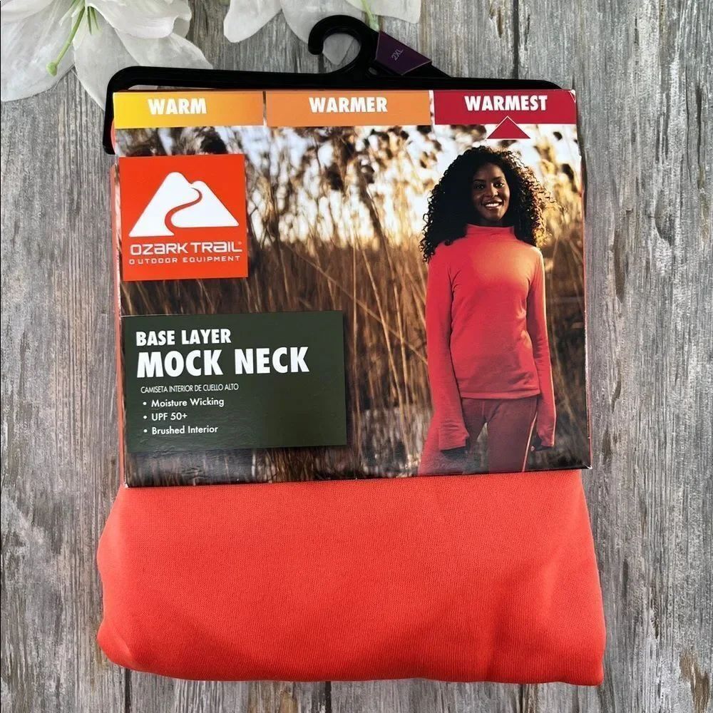 Women's Warmest Thermal Long Sleeve Fleece Mockneck Top Size XXL